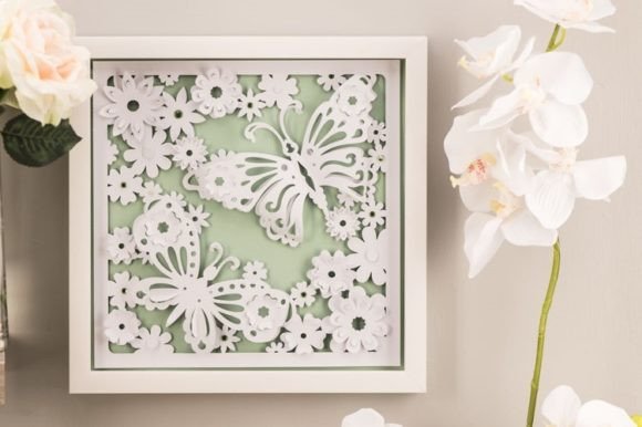 Butterfly Paper Sculpture 3D SVG for Seasonal Digital Products