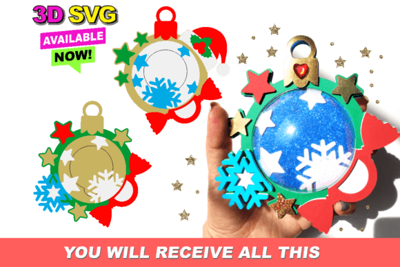 Candy Holder Christmas Ornament 3D SVG for Festive Digital Products