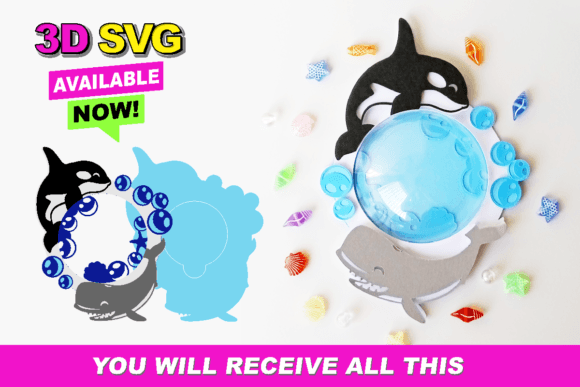 Candy Holder Whale 3D SVG Shapes Review