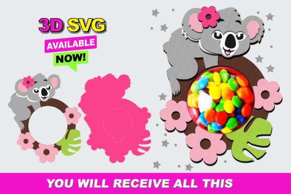 Cute Koala Candy Holder 3D SVG Review for Real Embroidery Projects