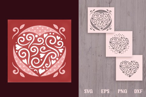 Cutout Heart Shadow Box 3 SVG Layers: A 3D SVG Design for Visual Storytelling