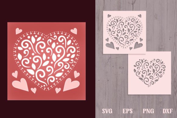 Cutout Hearts Shadow Box 3 SVG Layers: A 3D SVG for Romantic Branding