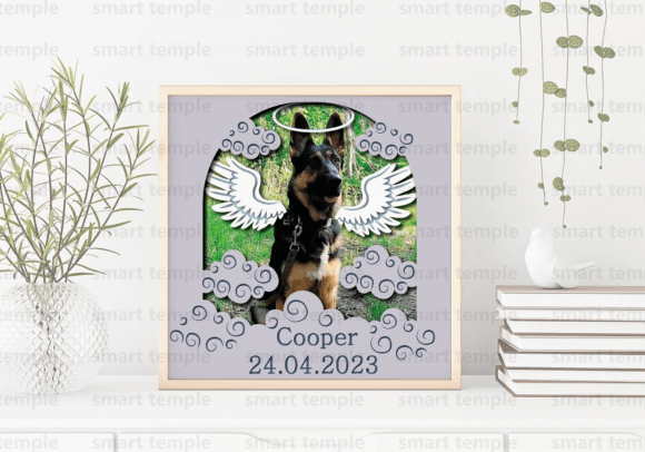 Dog Memorial Shadow Box SVG: A Layered 3D SVG for Emotional Branding and Keepsake Design