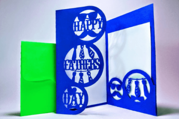 Happy Father’s Day Tri Fold Pocket Card 3D SVG for Handmade Crafters
