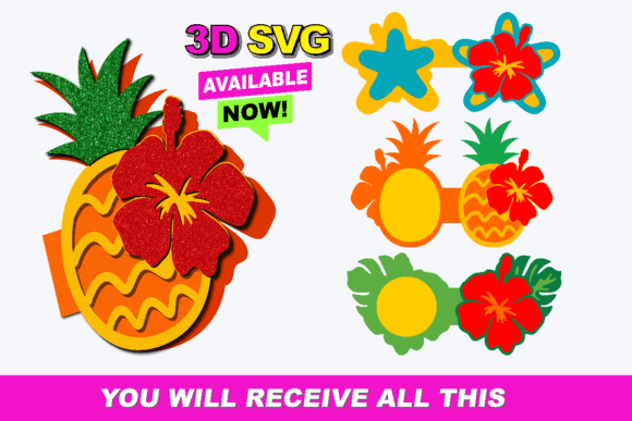 Hawaiian Card 3D SVG Design Review