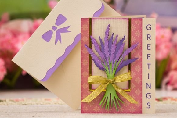 Lavender Greetings 3D SVG: Summer Elegance for Local Branding