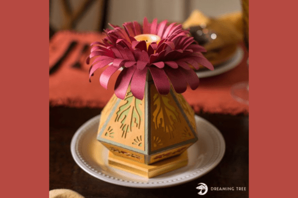 Mum Luminary 3D SVG for Elegant Centerpieces
