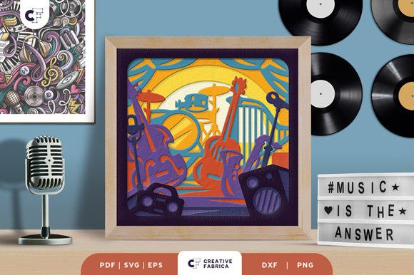 Review: Musical Instruments 3D Layered Paper Cut