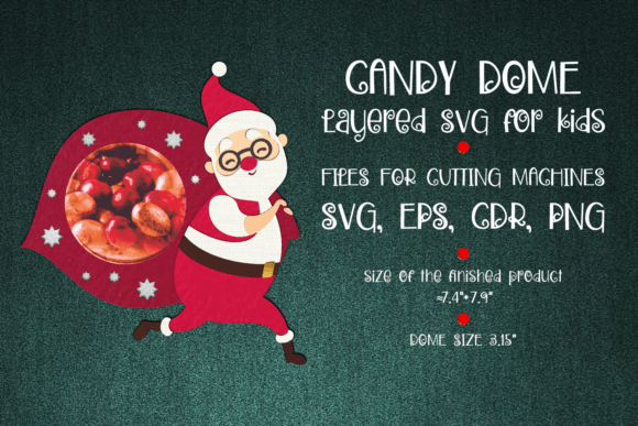 Santa Claus Christmas Candy Dome