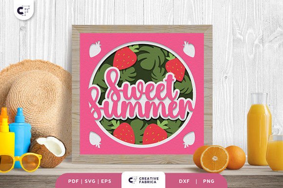 Summer Strawberry 3D SVG for Branding